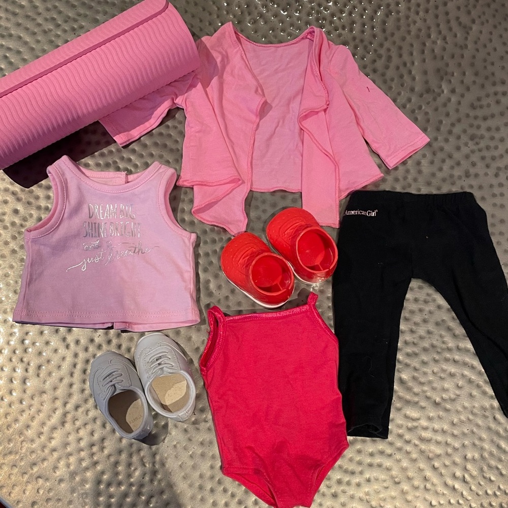 American Girl Yoga Outfit + Mat